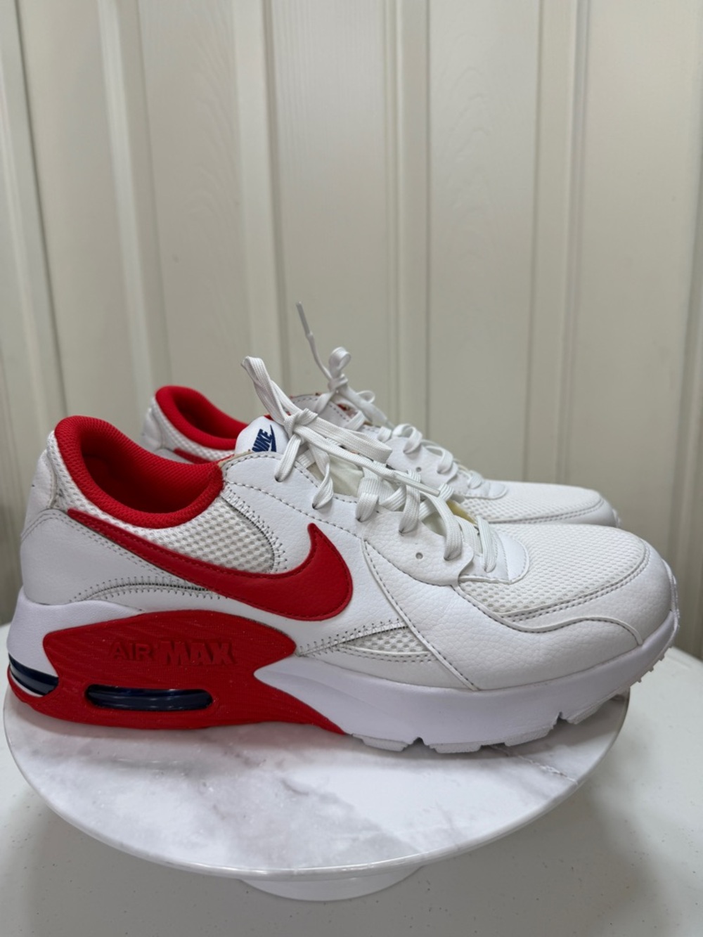 Nike White and Red Air Max Trainers Nike Air Max Excee 'White University Red